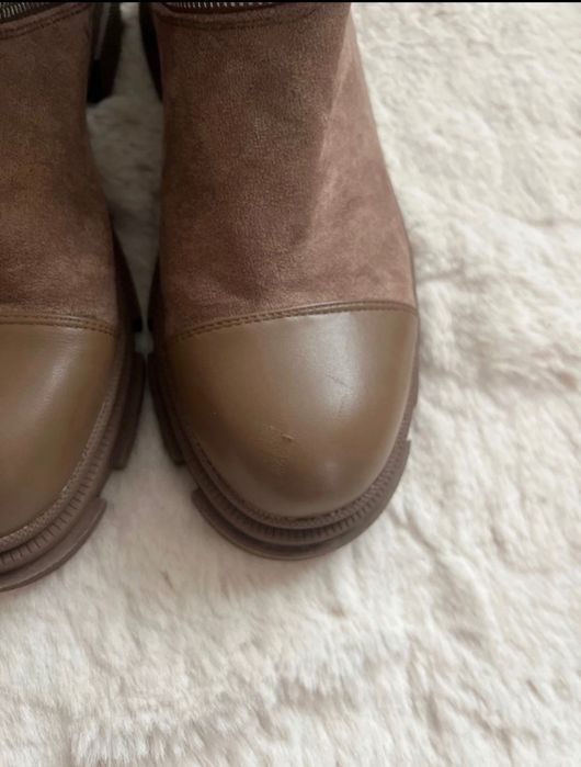 Modne zamszowe botki rozmiar 41