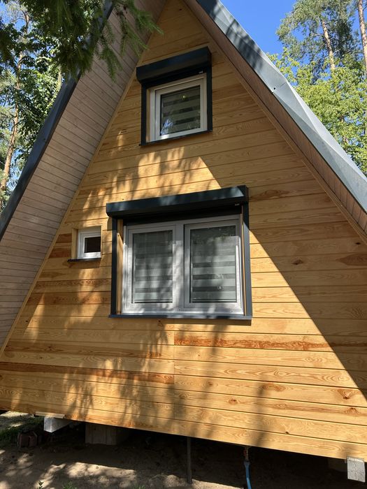 Domek nad jeziorem Symsar -Warmia i Mazury prywatny pomost łódka kajak