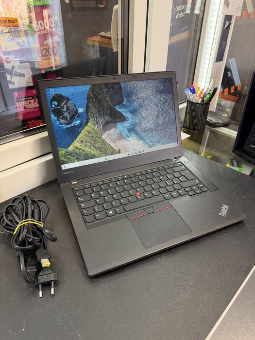 Laptop biznesowy Lenovo ThinkPad T470, 16GB, 512GB, i5 + zasilacz