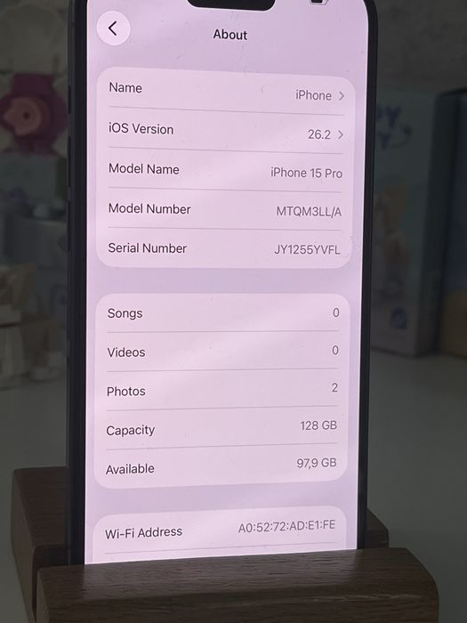 iPhone 15 Pro 128 GB Black Titanium