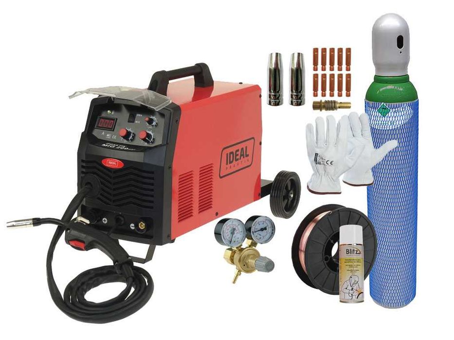 Spawarka Migomat PRAKTIK MIG 200 A  nowa wersja zestaw z wyposażeniem