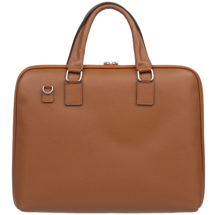 VERA PELLE torebka skórzana teczka A4 torba na laptopa V537 camel