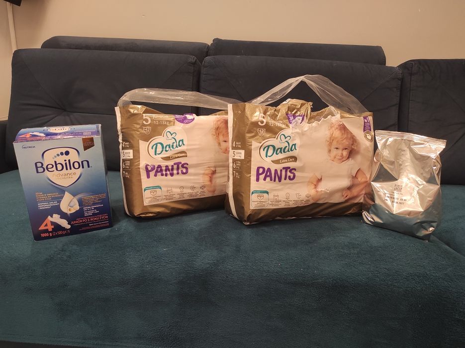 Pampersy Dada Pants 5 i Mleko Bebilon 4