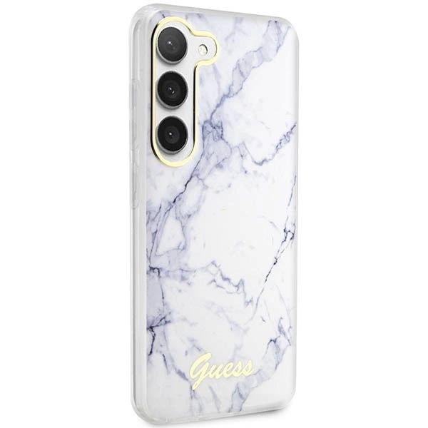 Etui Guess Marble Collection na Samsung Galaxy S23 - białe