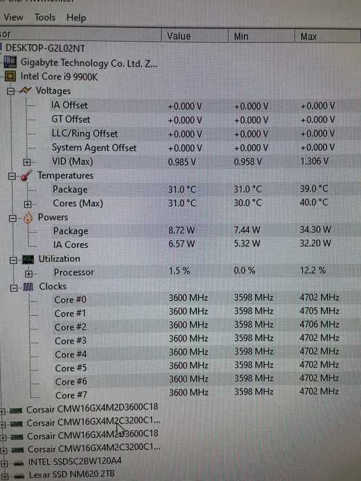 Komputer stacjonarny do gier i pracy (i9 9900k /32gb /RTX2080)