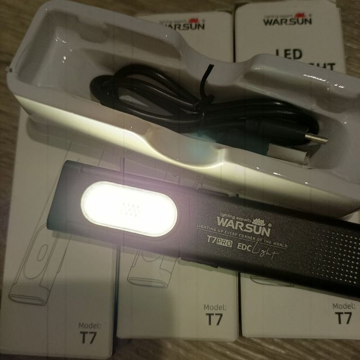 Аккумуляторный фонарик Warsun T7 pro NEW.