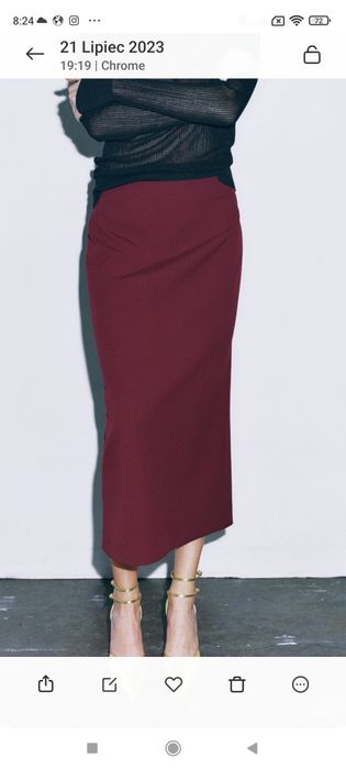 Garnitur nowy burgundowy limitowanej edycji r.38 Zara