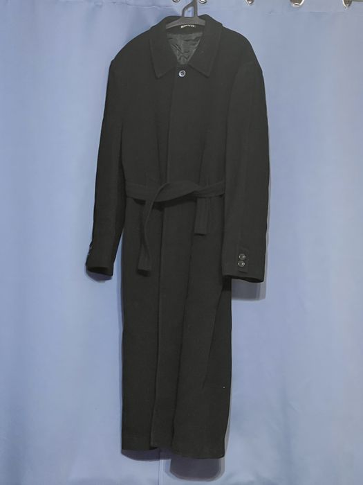 Класичне чорне пальто з якісної вовни, бренд Romatte Men’s Wear