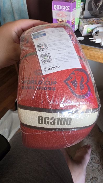 Bola de basquetebol Molten BG3100 (em pele sintética / couro composto de alta qualidade)
