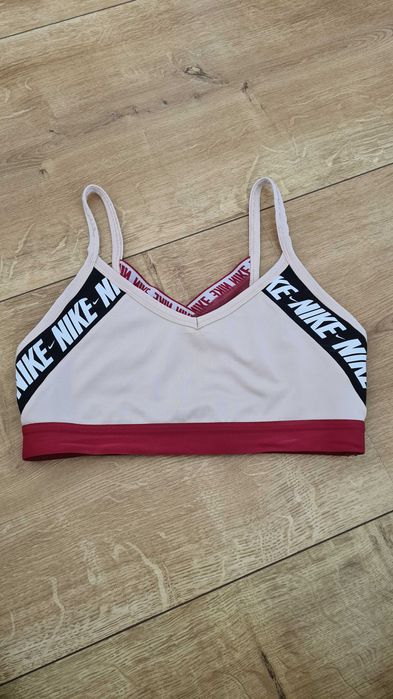 Top sportowy, Stanik sportowy NIKE. Rozmiar M 38. Różowy pudrowy