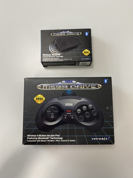 Comando Mega Drive Wireless 6 Butões e Recetor - Retrobit - Bluetooth