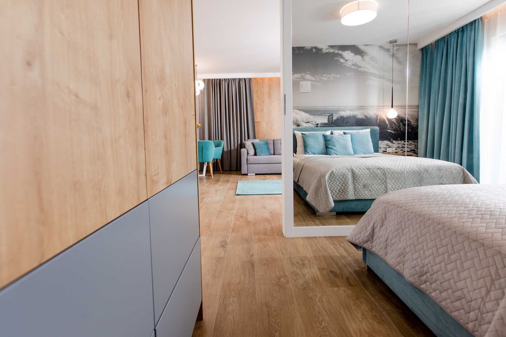 Apartament TURKUSOWY Gardenia Dziwnów z widokiem na morze 20m od plaży