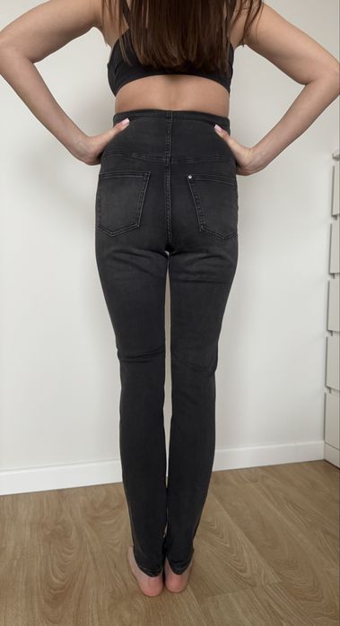 Spodnie ciążowe czarne jeansy H&M MAMA r. 34 - nowe bez metki