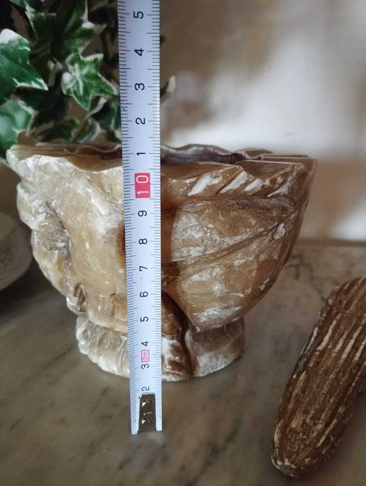 Almofariz e Pilão Alabastro Farmácia Chinês