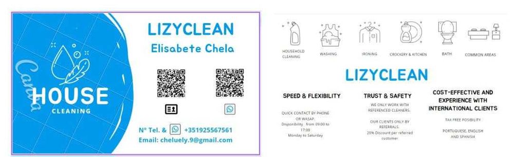 Serviços de limpezas, zonas de Cascais, Oeiras e Sintra.