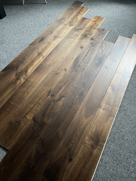 Deska Dąb Wędzony Rustic, 13x140x2000mm, 4faza, OlejUV Naturalny x2