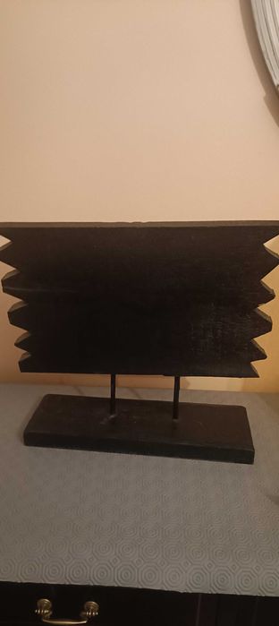 Placa decorativa em madeira com Buda - bom estado