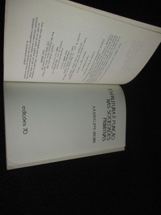 Livro Estrutura e Função nas Sociedades Primitivas Radcliffe-Brown