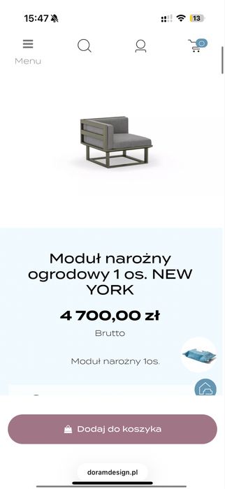 Doram Design New York kanapa tarasowa