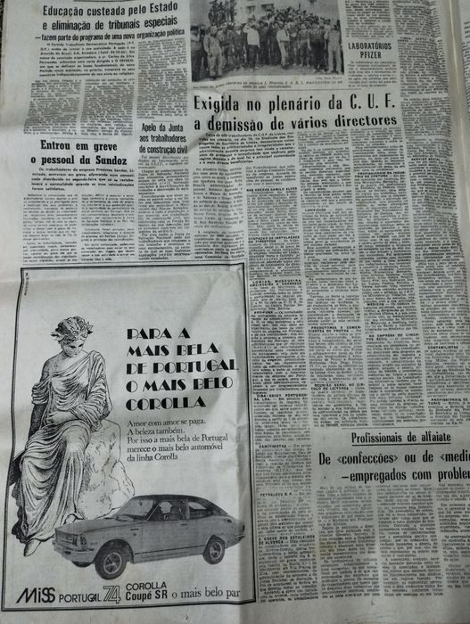 Jornal "O Século" de 15 de Maio de 1974