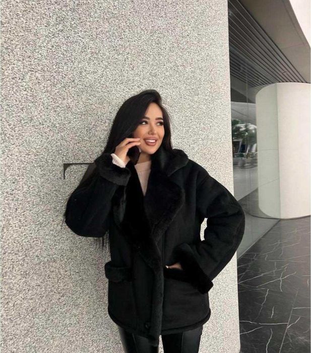 Дублянка з мутону,чорного кольору