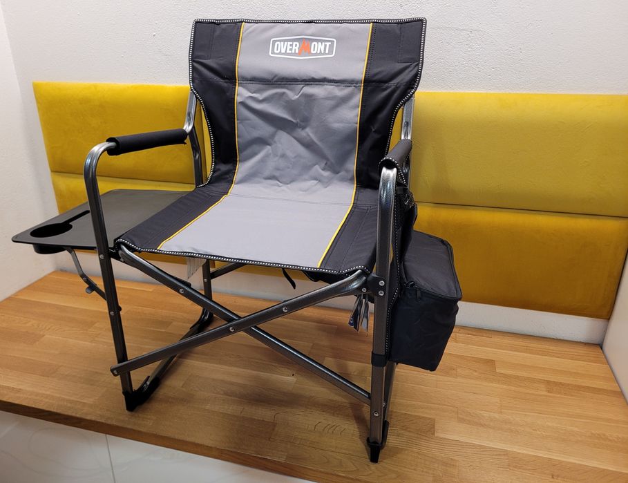 Krzesło Turystyczne Kempingowe Wędkarskie Reżyserskie Nowe stolik