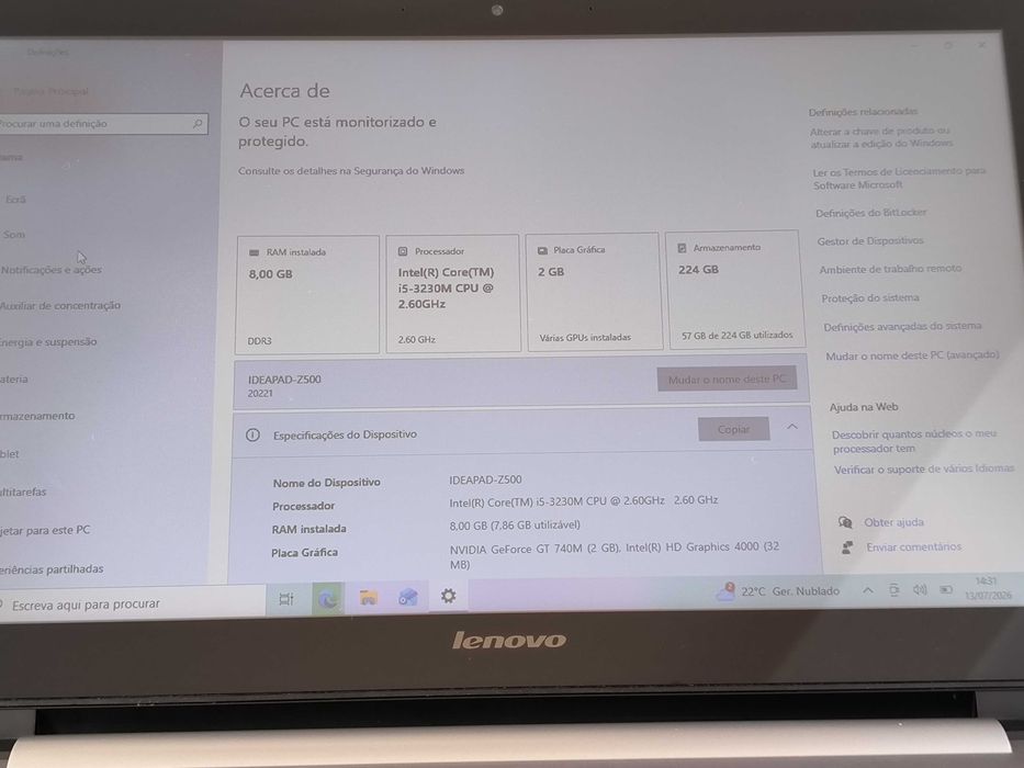 Lenovo Ideapad Z500 Touch - i5