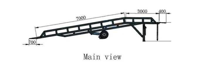 Mobilna rampa załadunkowo-rozładunkowa 10T CE  z krata pomostowa