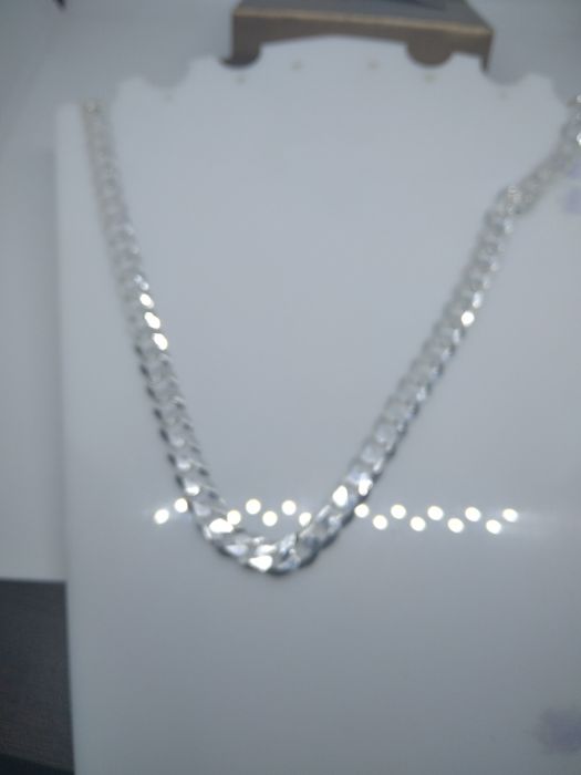 Srebrny łańcuch pancerka srebro 925 długość 65 cm