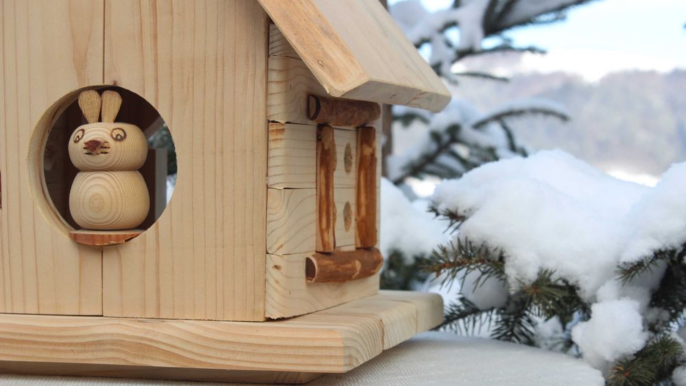 Будиночок-годівниця для домашніх тварин та диких птахів/зоотовари