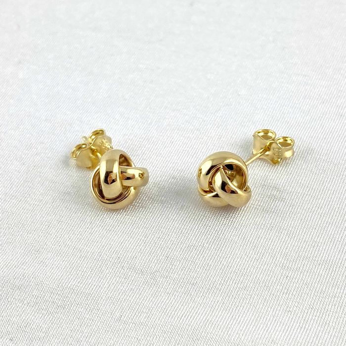 ZŁOTE kolczyki lśniące SUPEŁKI PRÓBA 585 (14K)