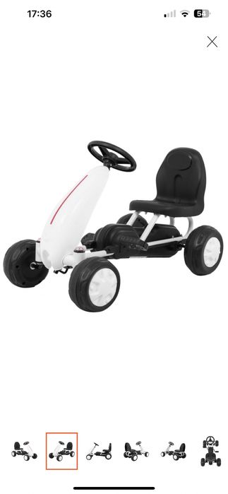 Ramiz, mini gokart z napędem, biały