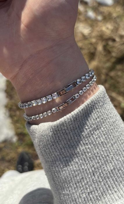 Bransoletka Iced Out combo (silver) DARMOWA DOSTAWA!