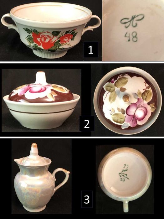 Новая фарфоровая посуда времен СССР разных фарфоровых заводов