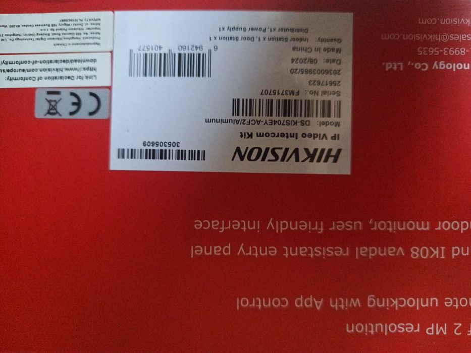 Wideodomofon Hikvision DS-KIS704EY-ACF2
