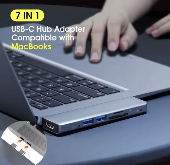Переходник док станция USB 3.1 type-c Macbook Pro Air 2018 2019 2020