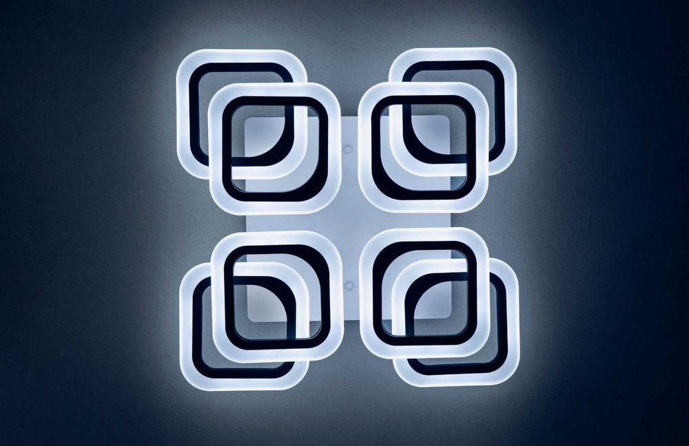 Led060/4+4S 80Вт без підсвітки 80Вт люстра смарт світильник з пультом