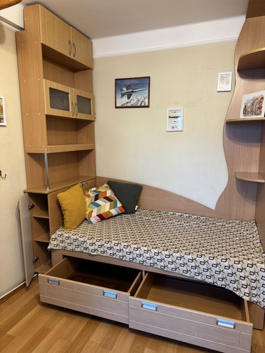 Дитяча кімната комплект: ліжко, шафа-купе, шведська стінка, матрац