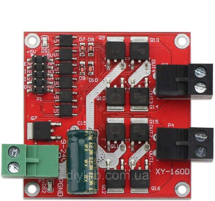 Драйвер 2-х колекторних двигунів H-міст 27В 7А 160Вт