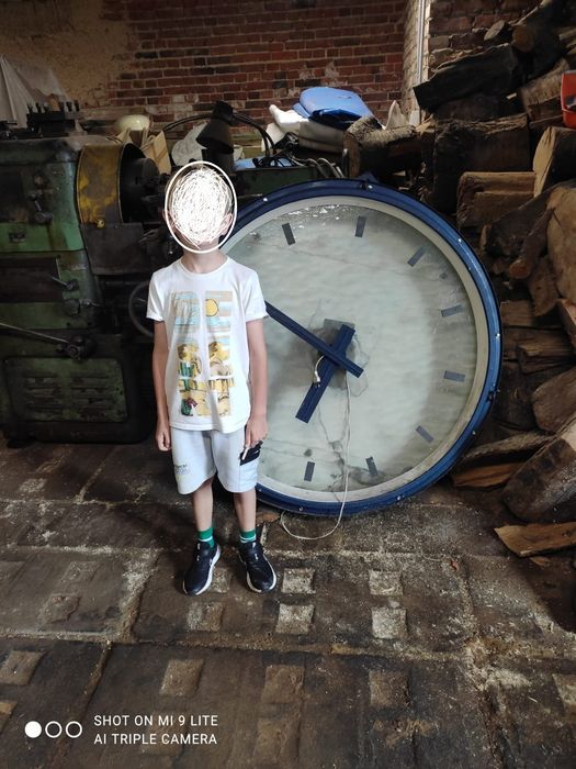 Stary zegar wiszący średnica 120cm