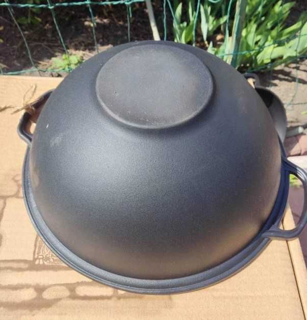 Чугунный КАЗАН ( 8  12  15 ) с крышкой сковородой WOK чавун тринога