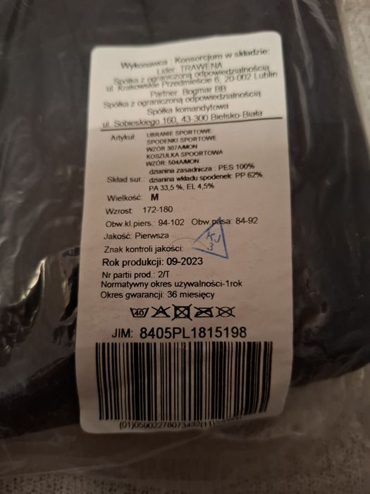 Ubranie sportowe MON/WP komplet rozmiar M.