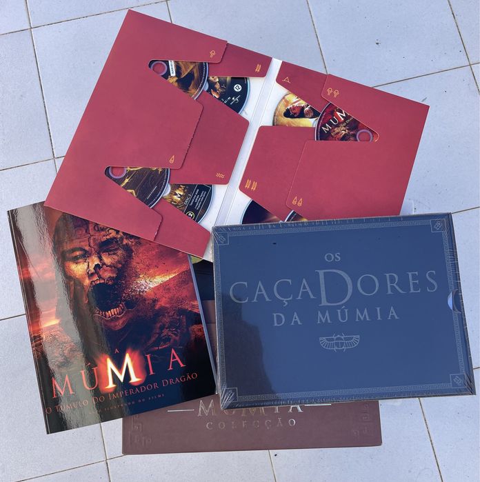 Pack Coleção de filmes A Múmia, Livro e Jogo.