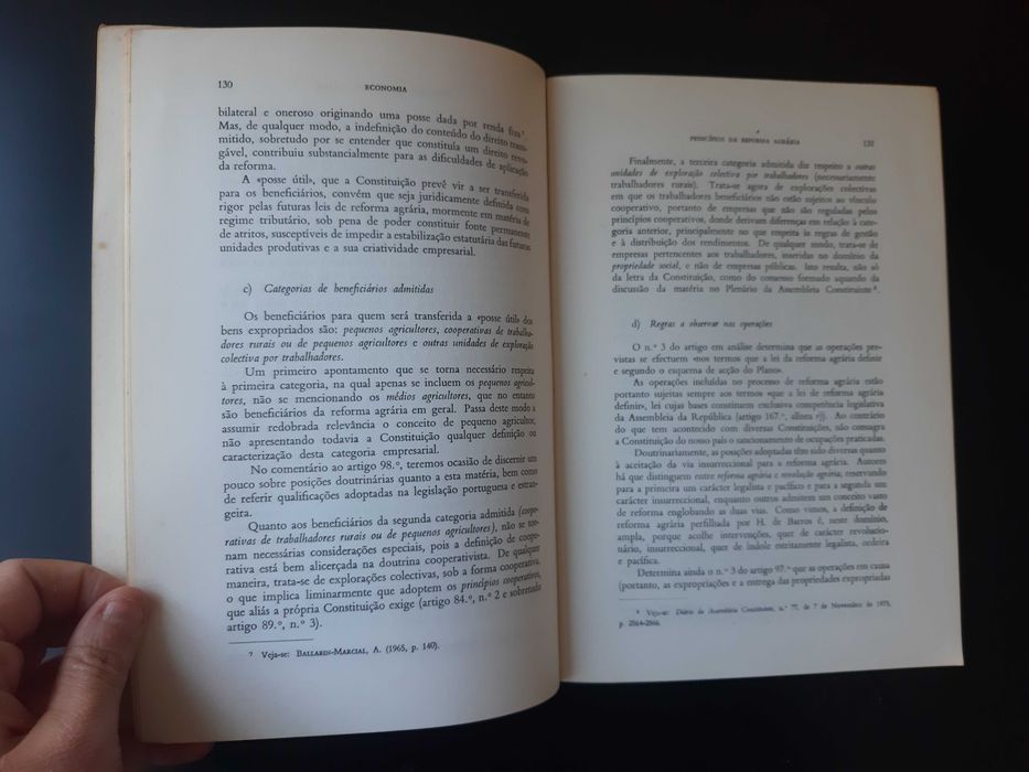 Princípios da reforma agrária na Constituição de 1976 - J. Silva Lourenço