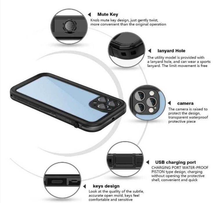 Wodoodporna obudowa AICase do iPhone'a 13 Pro