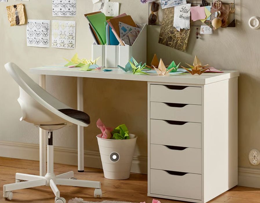 Bloco de 5 gavetas ALEX IKEA branca