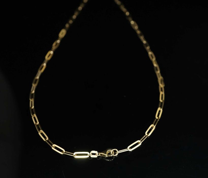 Złoto 585 - złoty łańcuszek, kolia naszyjnik z sercem