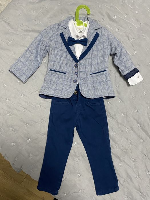 Marynarka spodnie koszula muszka Pollito r. 92, 2-3 lat