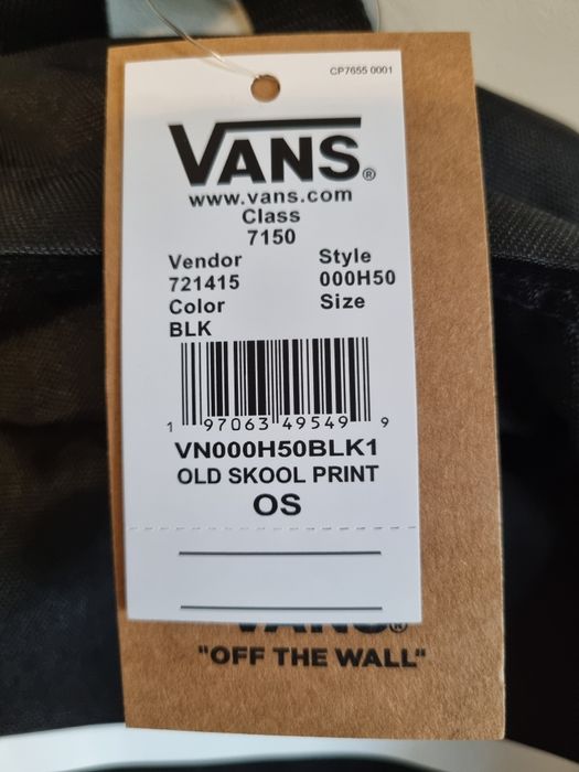 Plecak Vans Old Skool Print 22l szkolny młodzieżowy czarny nowy idealny na codzień