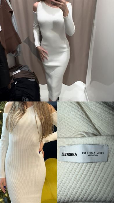 BERSHKA. Біла сукня